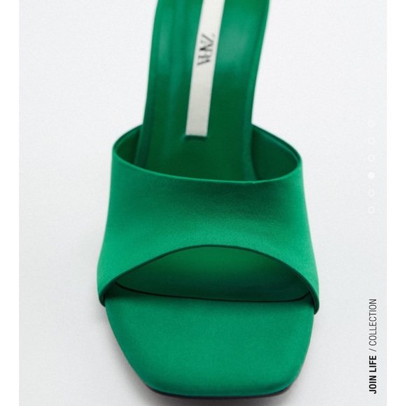 ZARA Heeled Sandals Green - Picture 2 of 3
